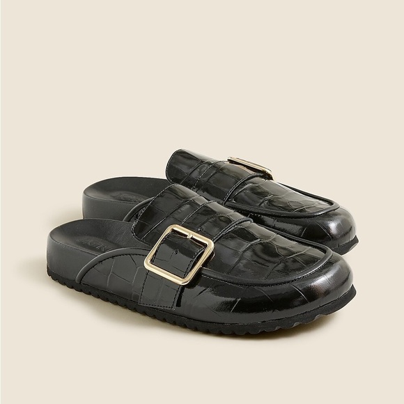 J. Crew Shoes - J Crew Marlow clogs in croc-embossed Italian leather CC061